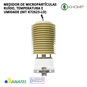 Medidor de micropartículas, ruído, temperatura e umidade (NIT K72623-LO) | Khomp